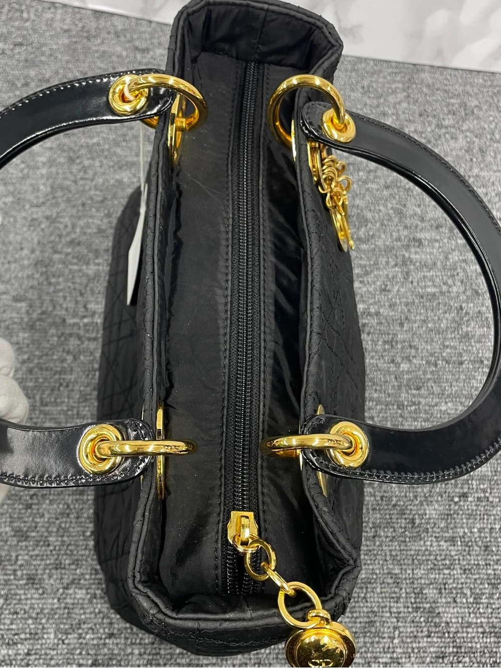 Dior Black Quilted Shoulder Bag with Gold Hardware - Picture 3 of 7